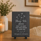 Personalized Memorial Slate Stone | Laser Engraved Remembrance Plaque | Custom Sympathy Gift | In Loving Memory Stone