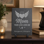 Personalized Memorial Slate Stone | Laser Engraved Remembrance Plaque | Custom Sympathy Gift | In Loving Memory Stone