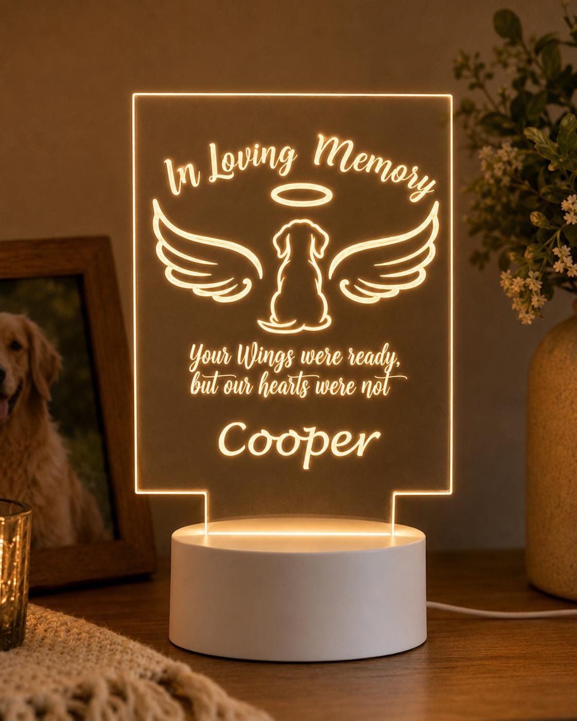 Personalized Pet Memorial LED : In Loving Memory
