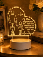 Custom Daddy Acrylic Night Light: A Father’s Love Lasts Forever