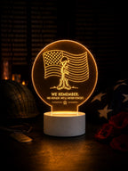 Military Memorial LED Light: We Honor, We’ll Never Forget