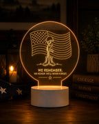Military Memorial LED Light: We Honor, We’ll Never Forget