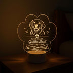Personalized Pet Night Light: Dog Acrylic Lamp