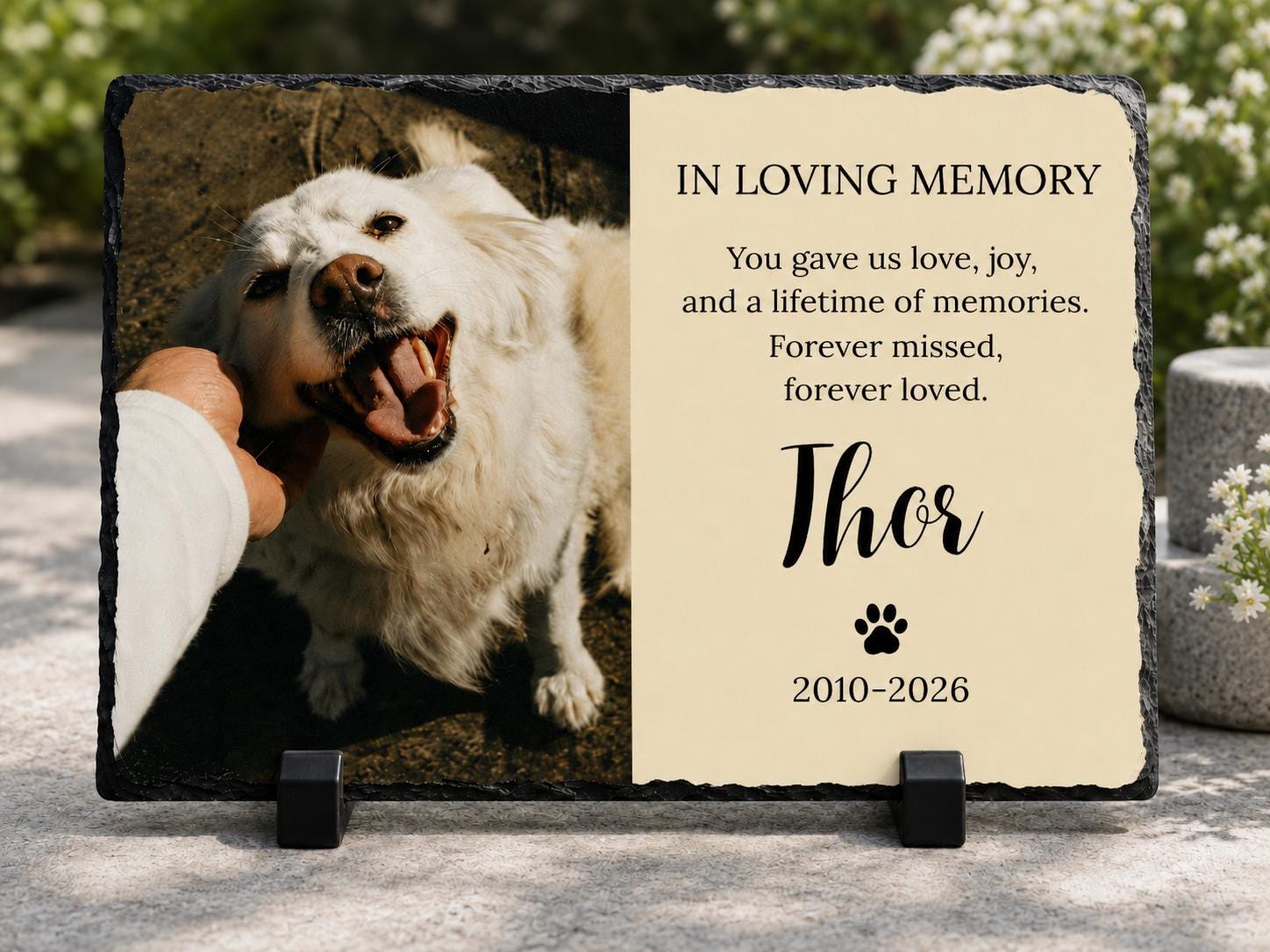 Personalized Dog Memorial Plaque,Custom Pet Loss Gift,In Loving Memory Dog Photo Plaque,Pet Remembrance Gift, Pet Memorial,Cat Memorial Gift
