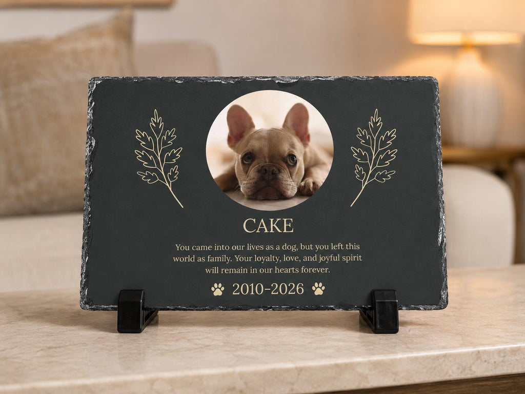 Personalized Dog Memorial Slate with Photo, Custom Pet Memorial Plaque, Dog Remembrance Gift, Pet Loss Sympathy Gift, Custom Gift