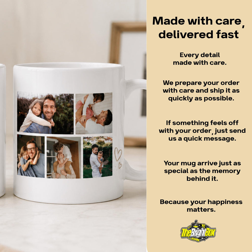Custom Dad Photo Mug: Personalized Father's Day Picture Collage
