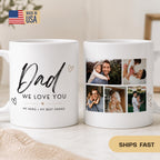 Custom Dad Photo Mug: Personalized Father's Day Picture Collage