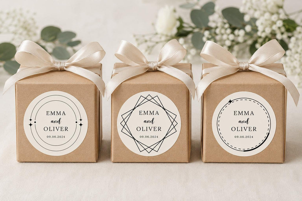 Personalized Wedding Stickers, Wedding Favor Labels, Envelope Seal, Gift Box Sticker, Wedding Date Label