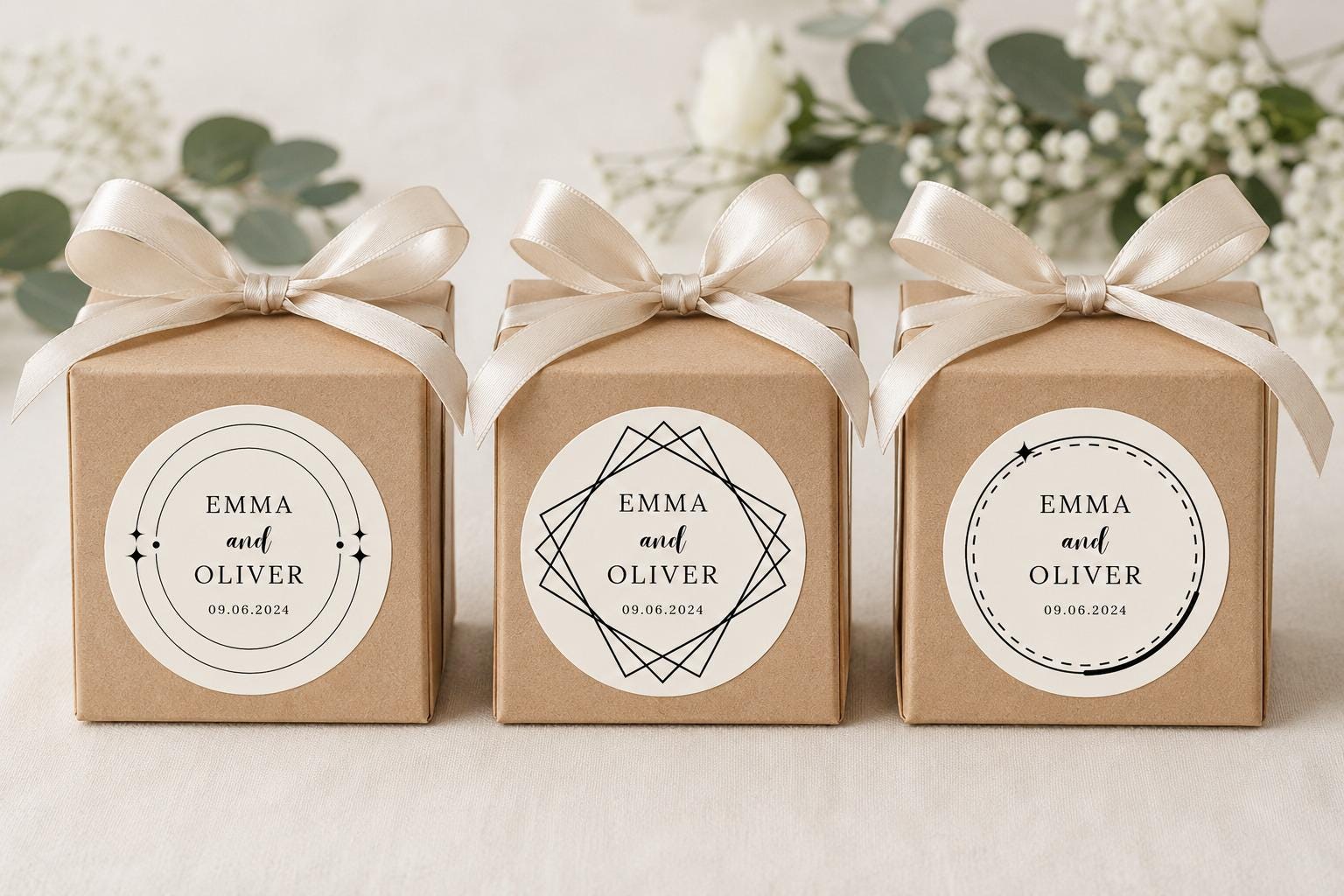 Personalized Wedding Stickers, Wedding Favor Labels, Envelope Seal, Gift Box Sticker, Wedding Date Label