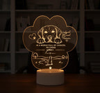 Personalized Labrador LED Night Light, Custom Acrylic Dog Lamp, Pet Lover Gift, Dog Memorial Gift, Cozy Bedroom Decor