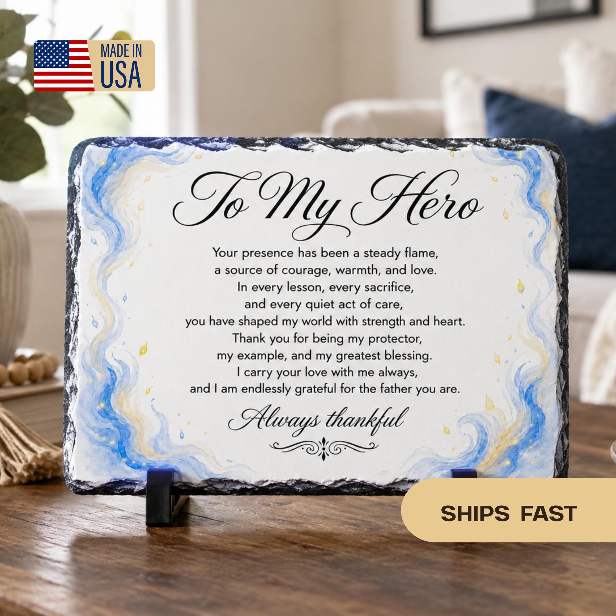 Personalized Father Stone Plaque, Custom Dad Gift, Father’s Day Gift, Sentimental Home Decor, Gift From Daughter Son