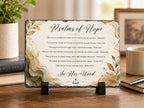 Personalized Psalm Stone Plaque, Christian Scripture Gift, Bible Verse Decor, Religious Table Sign, Prayer Plaque, Faith Gift for Home