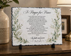 Personalized Stone Plaque, Custom Message Keepsake, Father Gift, Thank You Gift, Religious Prayer Decor, Meaningful Table Sign
