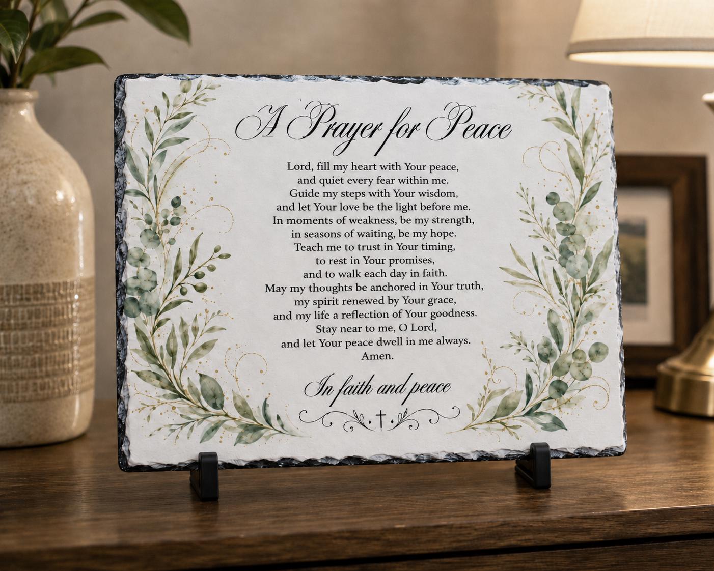 Personalized Stone Plaque, Custom Message Keepsake, Father Gift, Thank You Gift, Religious Prayer Decor, Meaningful Table Sign