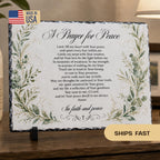 Personalized Stone Plaque, Custom Message Keepsake, Father Gift, Thank You Gift, Religious Prayer Decor, Meaningful Table Sign