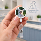 Custom badge reel, Custom Photo Badge Reel, Personalized Logo Badge Holder, Retractable ID Badge Reel, Custom Work Badge Clip, Nurse gifts