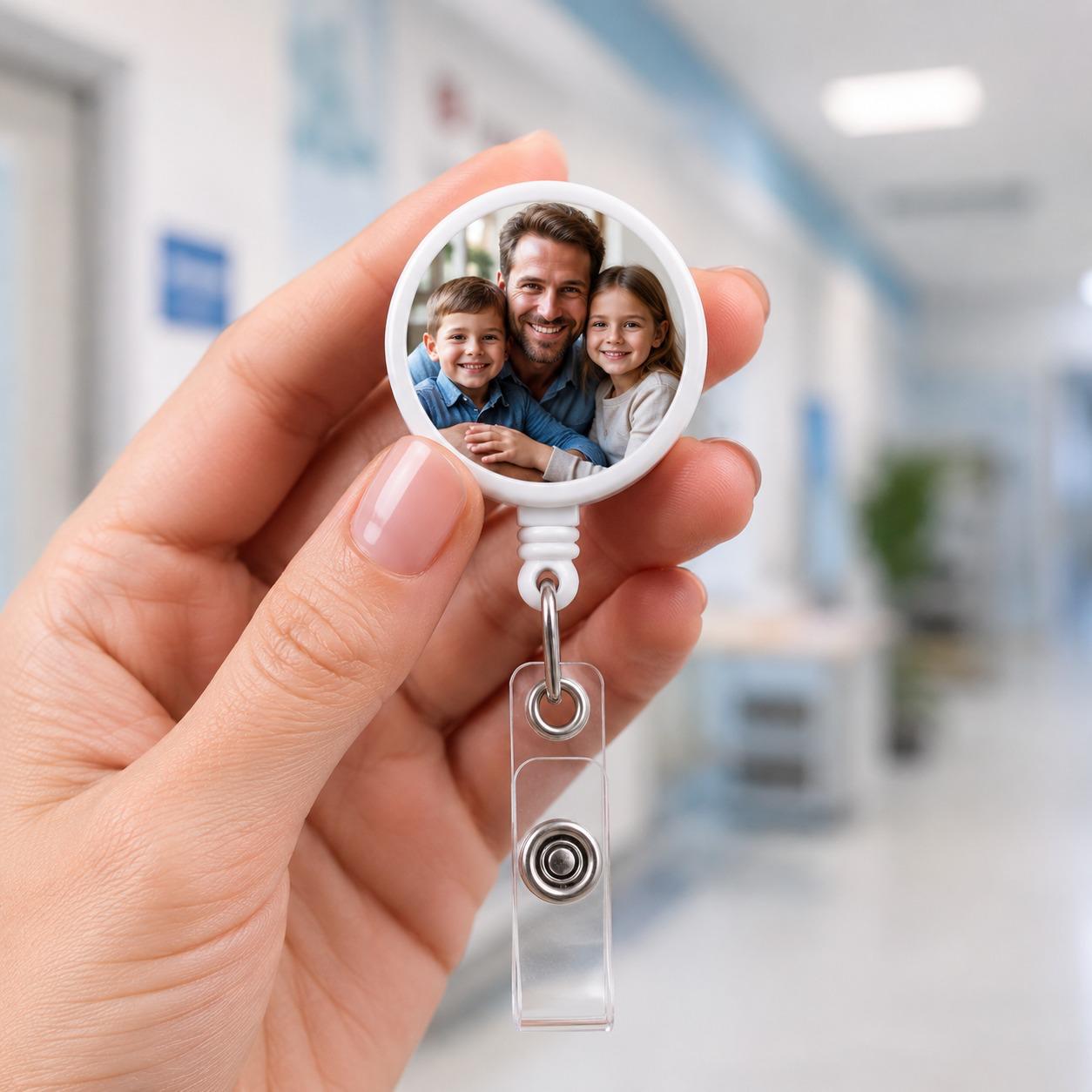 Custom badge reel, Custom Photo Badge Reel, Personalized Logo Badge Holder, Retractable ID Badge Reel, Custom Work Badge Clip, Nurse gifts