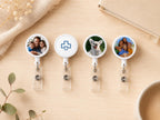 Custom badge reel, Custom Photo Badge Reel, Personalized Logo Badge Holder, Retractable ID Badge Reel, Custom Work Badge Clip, Nurse gifts