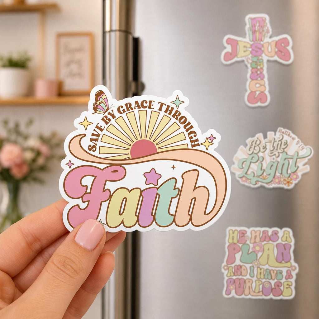 Catholic Gifts Christian Gifts Acrylic Fridge Magnet, Bible Verse Magnets, Faith Kitchen Decor, Personalized Home Decor, Gift for Mom Her