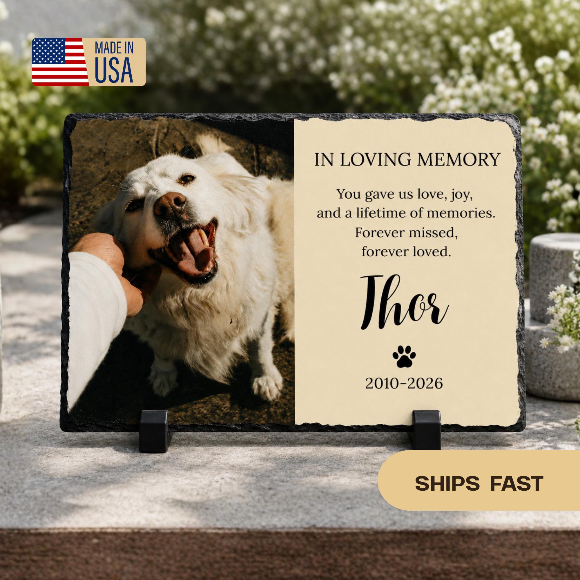 Personalized Dog Memorial Plaque,Custom Pet Loss Gift,In Loving Memory Dog Photo Plaque,Pet Remembrance Gift, Pet Memorial,Cat Memorial Gift