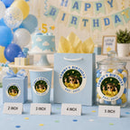 Custom Photo Birthday Stickers, Waterproof Stickers, Personalized Party Favors, Personalized Stickers