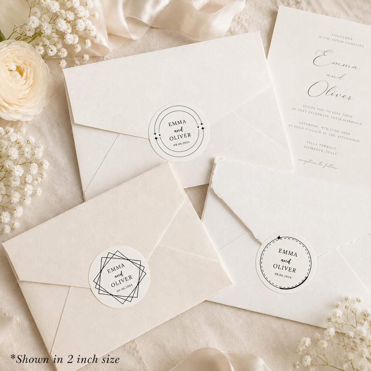 Personalized Wedding Stickers, Wedding Favor Labels, Envelope Seal, Gift Box Sticker, Wedding Date Label