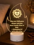 Holy Spirit Acrylic LED Lamp, Confirmation Gift, Catholic Night Light, Baptism Gift, Religious Christian Decor, Faith Gift for Kids