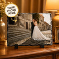 Custom Photo Slate Plaque,Personalized Stone Picture Frame, Gift for him her,Personalized Wedding Photo Slate Plaque, Custom Couple Keepsake