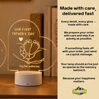 Personalized First Father’s Day Acrylic LED Night Light, Custom Dad Gift From Baby