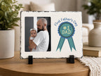 First Father’s Day Photo Slate Plaque, Custom Dad Gift From Baby, Personalized Stone Picture Frame, New Dad Keepsake Gift