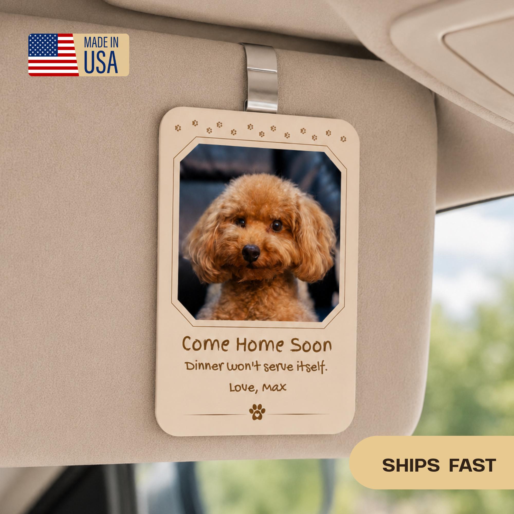 Custom Dog Photo Car Visor Clip, Dog Lover,Drive Safe Gift,Gift for Him,Gift for her,Dog Gifts, Acrylic Car Accessories, Custom Pet Portrait