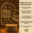 Best Pet Dad Ever LED Lamp, Dog Dad Gift, Gifts for him, Pet Lover Acrylic Lamp, Father’s Day Gift for Pet Owner