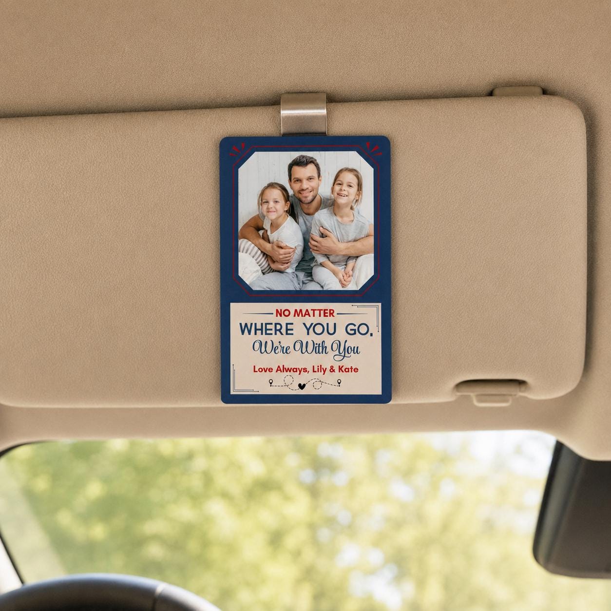 Personalized Car Visor Clip, Custom Photo Gift, Family Photo Car Accessory, Gifts for Him, Gifts for Dad, Personalized Gift, Husband Gift