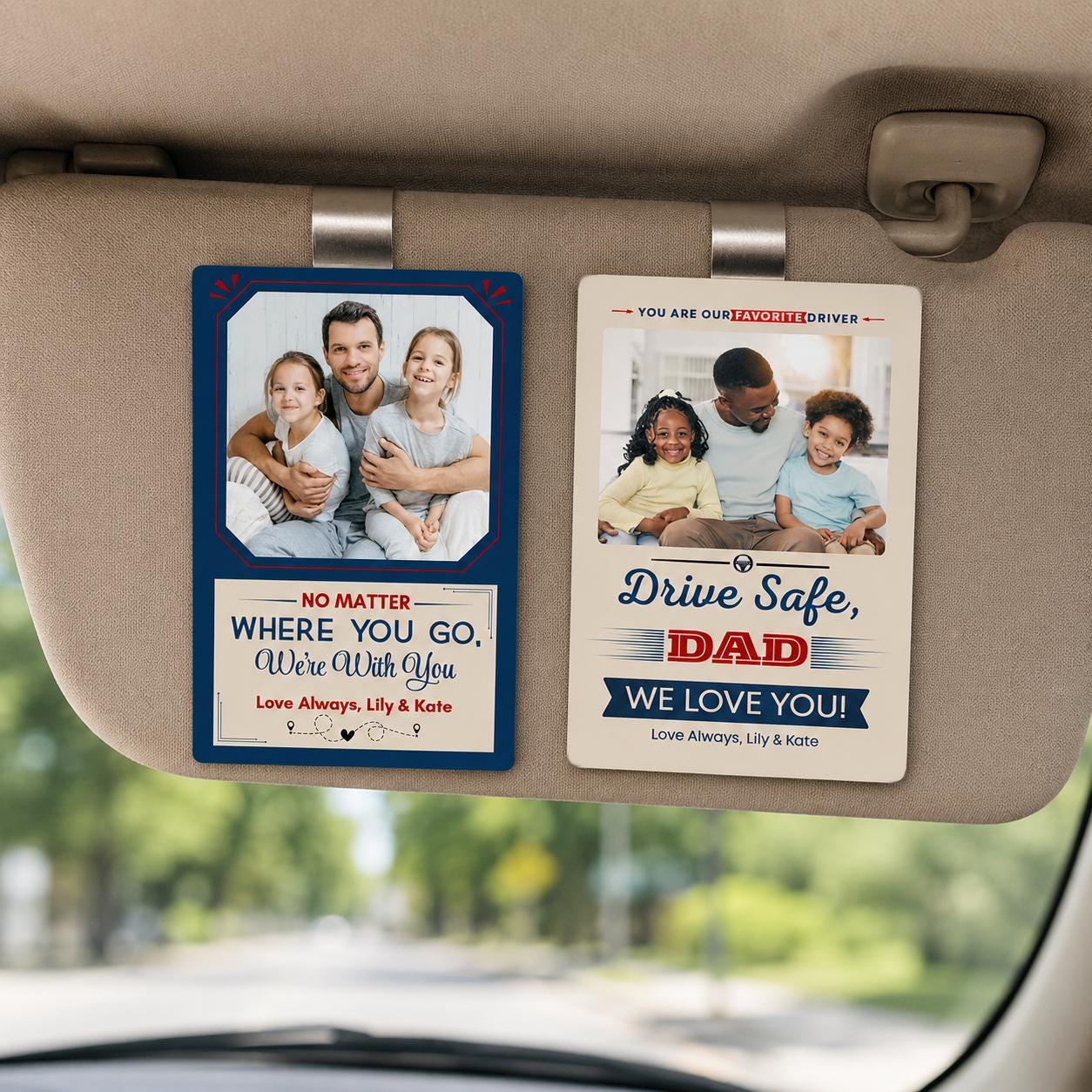 Personalized Car Visor Clip, Custom Photo Gift, Family Photo Car Accessory, Gifts for Him, Gifts for Dad, Personalized Gift, Husband Gift
