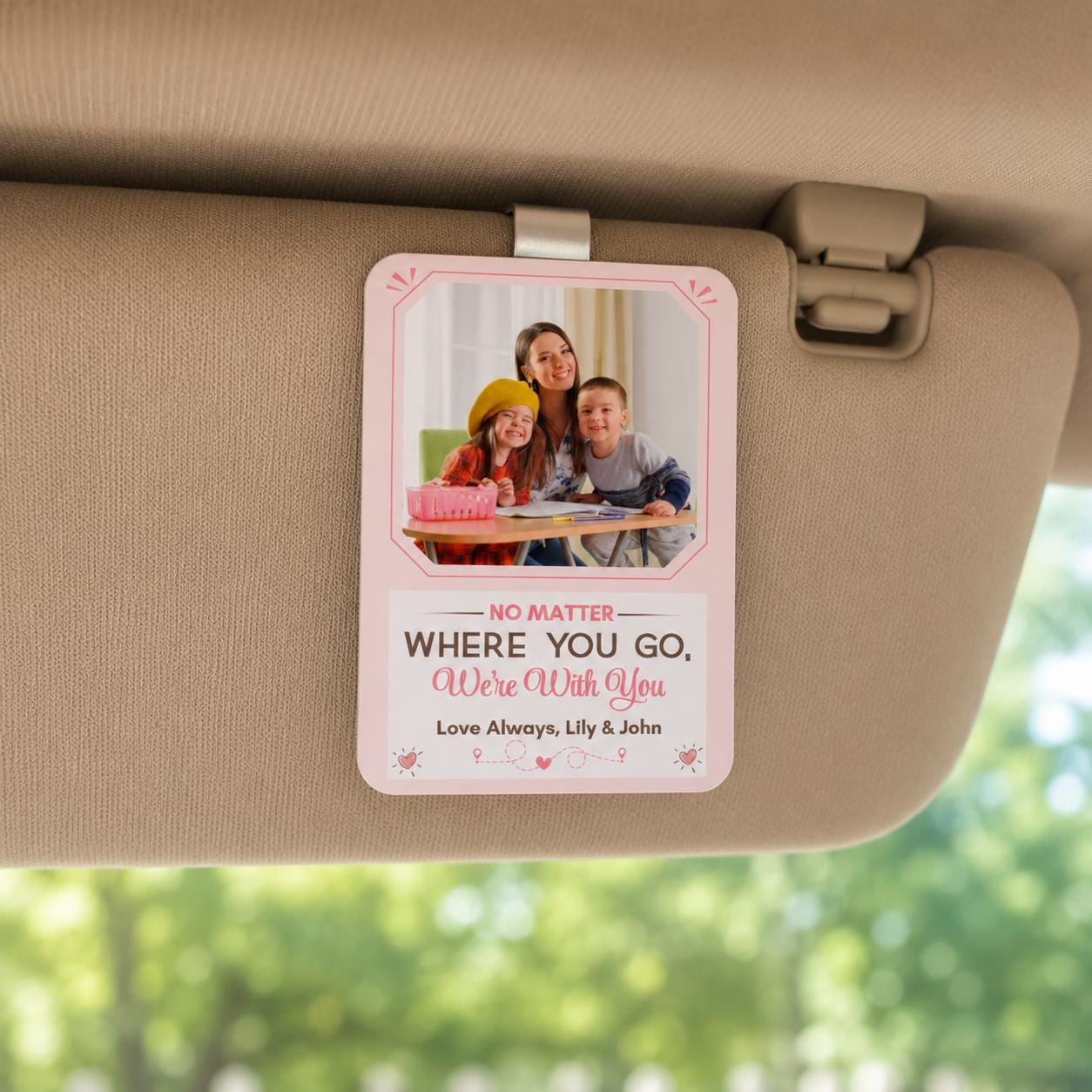 Personalized Car Visor Photo Clip, Custom Photo Gift, Family Photo Car Accessory, Gifts for Her, Gifts for Mom, Personalized Gift