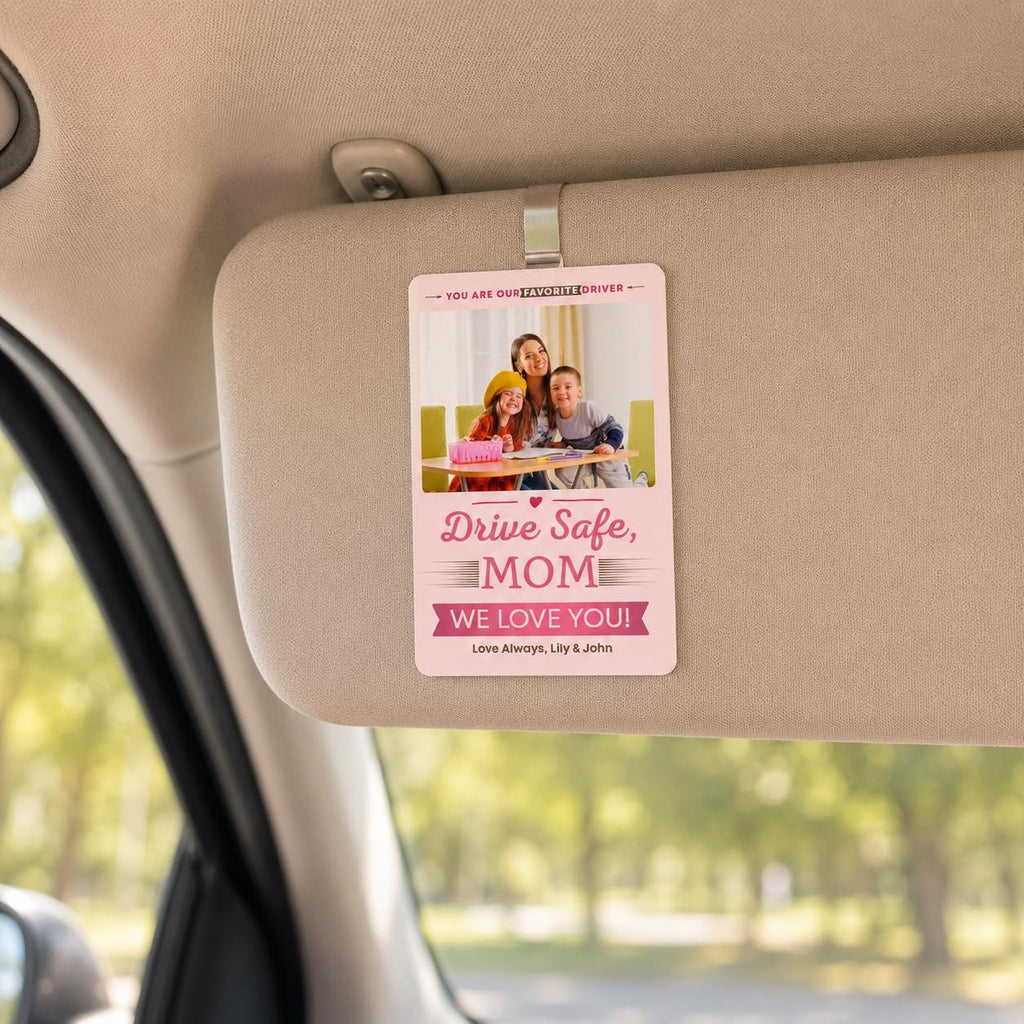 Personalized Car Visor Photo Clip, Custom Photo Gift, Family Photo Car Accessory, Gifts for Her, Gifts for Mom, Personalized Gift
