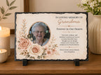 Personalized Memorial Stone Plaque, Custom Sympathy Gift, In Loving Memory Photo Plaque, Sentimental Gift for Mom Dad Grandma