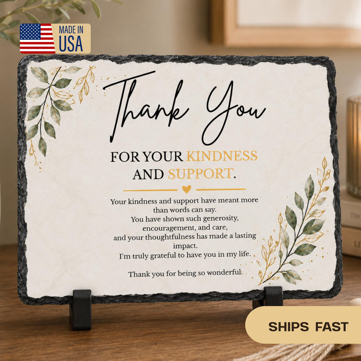 Personalized Thank You Stone Plaque, Appreciation Gift for Teacher, Friend or Family, Christian Keepsake, Friendship Gift