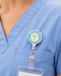 Nurse Badge Reel, Retractable ID Badge Holder, Nurse Life Badge Clip, Cute Nursing Badge Reel for Scrubs, Nurse gifts, Custom badge reel