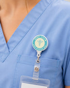 Nurse Badge Reel, Retractable ID Badge Holder, Nurse Life Badge Clip, Cute Nursing Badge Reel for Scrubs, Nurse gifts, Custom badge reel