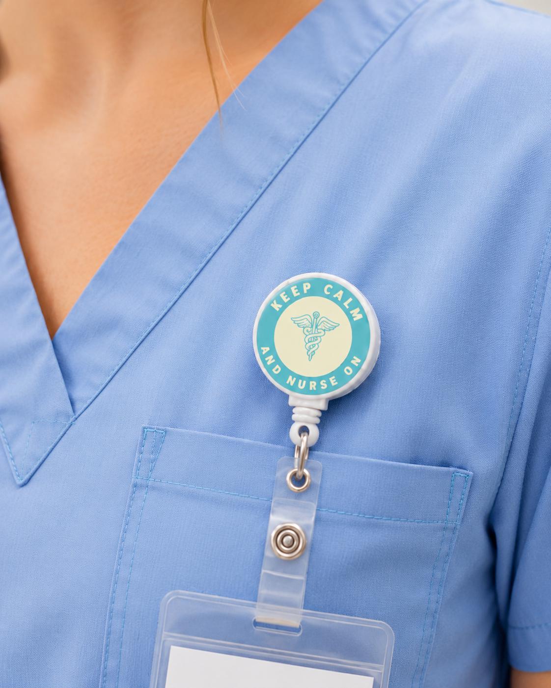 Nurse Badge Reel, Retractable ID Badge Holder, Nurse Life Badge Clip, Cute Nursing Badge Reel for Scrubs, Nurse gifts, Custom badge reel