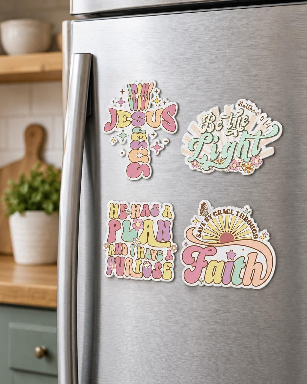 Catholic Gifts Christian Gifts Acrylic Fridge Magnet, Bible Verse Magnets, Faith Kitchen Decor, Personalized Home Decor, Gift for Mom Her