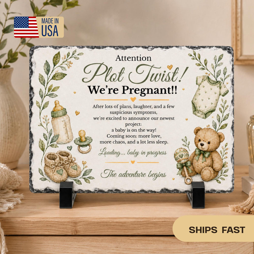 Pregnancy Announcement Stone Plaque for Husband, You’re Going To Be A Daddy Gift, New Dad Gift, Baby Reveal Keepsake for Dad