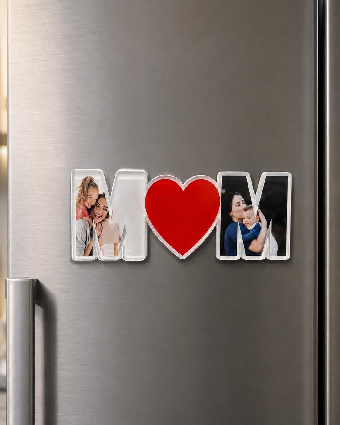 Custom Mom Photo Magnet, Personalized Acrylic Fridge Magnet, Mother’s Day Gift for Mom, Gift for Her, Custom Magnets