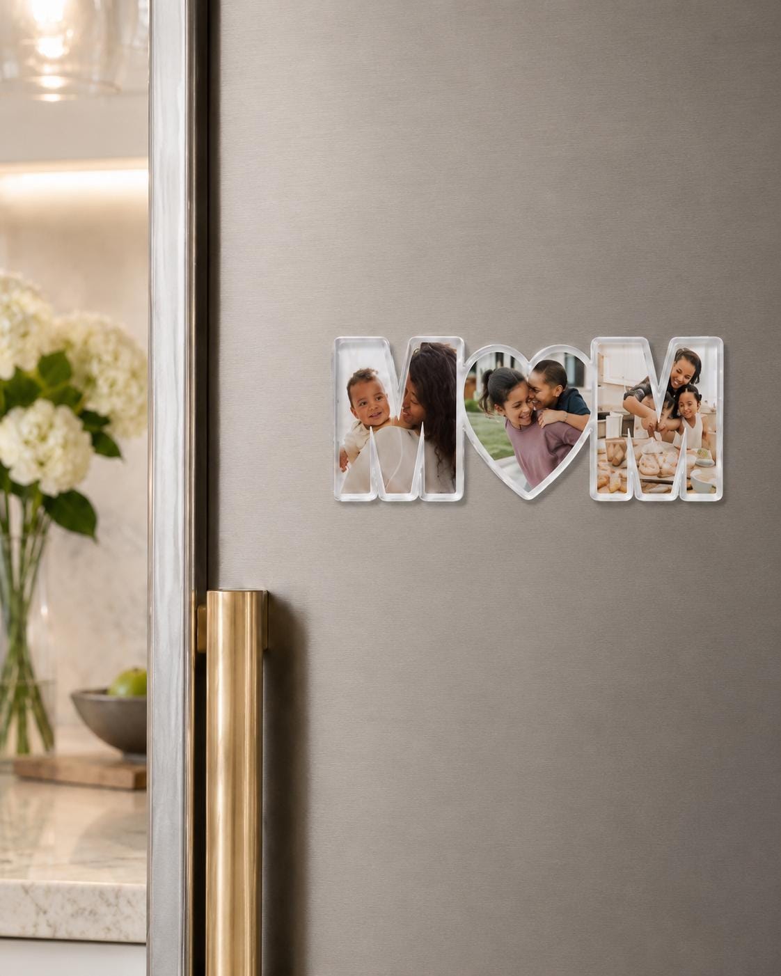 Custom Mom Photo Magnet, Personalized Acrylic Fridge Magnet, Mother’s Day Gift for Mom, Gift for Her, Custom Magnets