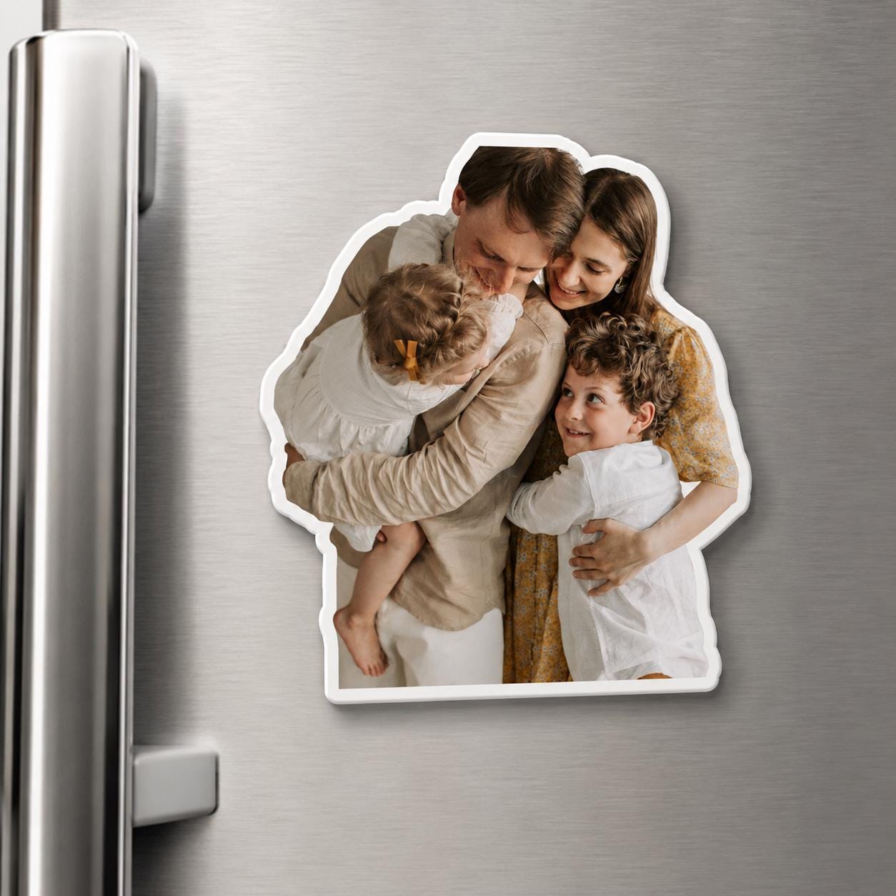 Personalized Acrylic Photo Magnet, Custom Cutout Fridge Magnet, Family Picture Gift, Refrigerator Decor