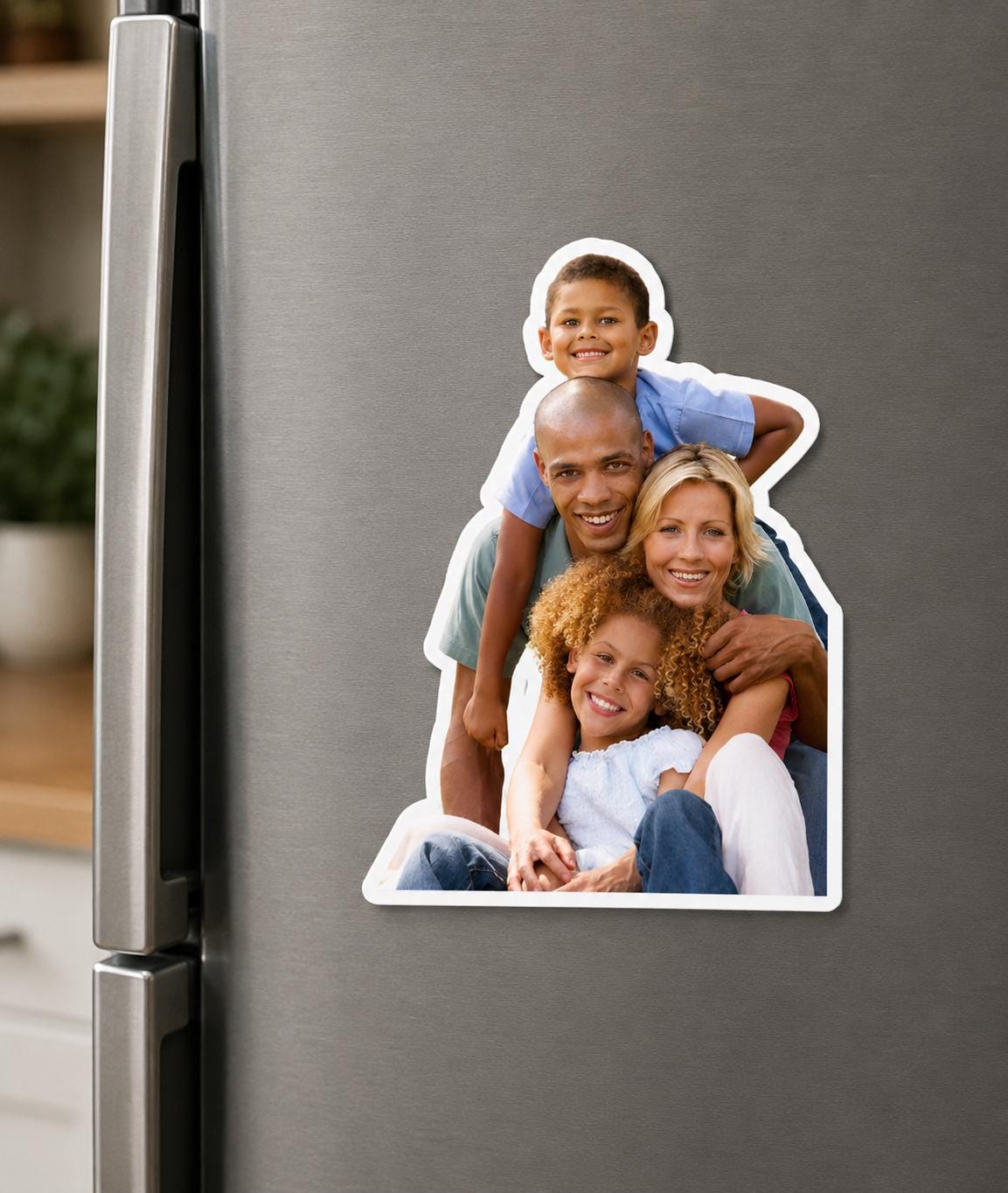 Personalized Acrylic Photo Magnet, Custom Cutout Fridge Magnet, Family Picture Gift, Refrigerator Decor