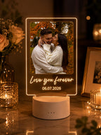 Personalized Photo LED Lamp, Custom Couple Picture Lamp, Anniversary Gift for Him Her, Romantic Night Light, Wedding Gift, Valentine Gift