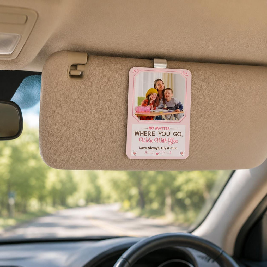 Personalized Car Visor Photo Clip, Custom Photo Gift, Family Photo Car Accessory, Gifts for Her, Gifts for Mom, Personalized Gift