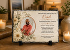 Personalized Memorial Stone Plaque, Custom Sympathy Gift, In Loving Memory Photo Plaque, Sentimental Gift for Mom Dad Grandma